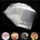 100db ezüst nyakkendő - 100db átlátszó műanyag zacskó cukorka nyalóka sütemény csomagoláshoz celofán táska