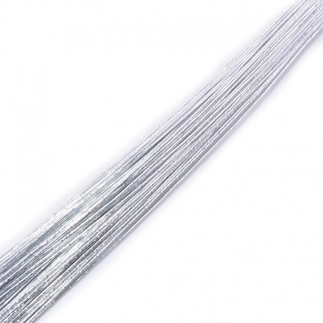 T02 - 25db 80cm harisnya virág drót 0,45 mm átmérőjű vas huzal barkácsoláshoz nylon harisnya virág készítése nylon