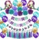 sellő zászló1 - Kis sellő party kellékek sellő ballon szalagcímer dekoráció sellő születésnapi party kedvez a