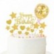 8db szett3 - 1Set Boldog születésnapot torta dekoráció torta tölcsérek zászló konfetti léggömb gyerekek születésnapi
