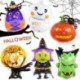 B - Halloween tök szellem lufi Halloween díszek Pókfólia léggömbök felfújható játékok Denevérgömbök Halloween