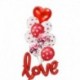 1db rózsaarany szerelem - 1Set Love Balloons Confetti Air Balloons Ball Hélium Balloon for Valentine&*39 s Day Gift Esküvői