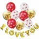 1db rózsaarany szerelem - 1Set Love Balloons Confetti Air Balloons Ball Hélium Balloon for Valentine&*39 s Day Gift Esküvői