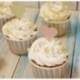 rózsaszín - 40db többszínű szív alakú cupcake torta felső matrica zászló a baba zuhany esküvői születésnapi parti