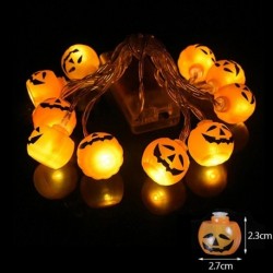 Stílus2 - 10LED Halloween tök pók denevér koponya húrlámpák lámpa DIY függő horror Halloween dekoráció otthoni