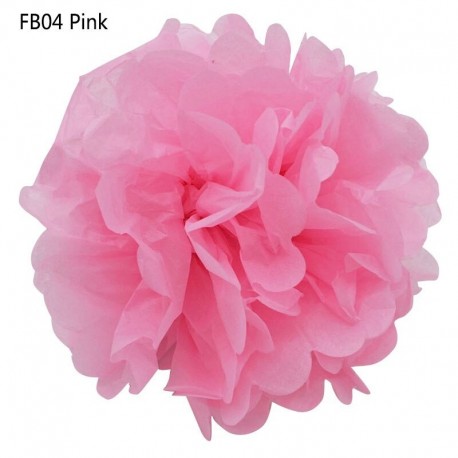 FB04pink - 5db kézzel készített 6 &quot (15cm) szövetpapír Pom Poms papír virággömb otthoni kerti partihoz esküvői
