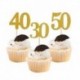 1set 50. - Boldog születésnapot 18. 30. 40. 50. rózsaarany szatén szárny kristály korona tiara Felnőtt születésnapi