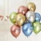 keverd össze - 10db 12 hüvelykes boldog születésnapot nyomtatott króm metál latex lufi hélium fém globos gyerekek
