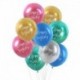 keverd össze - 10db 12 hüvelykes boldog születésnapot nyomtatott króm metál latex lufi hélium fém globos gyerekek