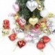 vörös csillag - 12db arany csillag szív karácsonyi díszek golyók karácsonyfa függő medál karácsonyi díszek otthoni
