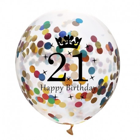 többszínű 21 - 5db Boldog születésnapot lufi Születésnapi szám lufi 30 40 50 60 Latex lufi Esküvői évforduló