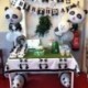 25db cukorkás táska - Rajzfilm Panda téma Születésnapi party dekorációk Eldobható evőeszközök tányér szalvéta