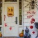 Stílus4 - Szörnyű Halloween véres kéznyom matricák Fali ablak ajta otthoni matrica matricák Halloween party dekoráció