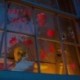 Stílus4 - Szörnyű Halloween véres kéznyom matricák Fali ablak ajta otthoni matrica matricák Halloween party dekoráció