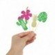 G - 10db pálmalevél Flamingo Cupcake Topper hawaii Luau nyári party torta dekoráció gyerekek dzsungel születésnapi party
