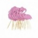 G - 10db pálmalevél Flamingo Cupcake Topper hawaii Luau nyári party torta dekoráció gyerekek dzsungel születésnapi party