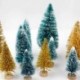 8db-bézs - 8db / tétel Mini karácsonyfa DIY hamis fenyőfák asztali karácsonyi díszek karácsony party Navidad ajándékok