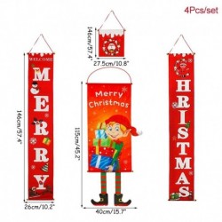 4db szett4 - Karácsonyi díszek otthoni tornác jel dekoratív ajtószalaggal függő karácsonyi ünnepeket díszítő
