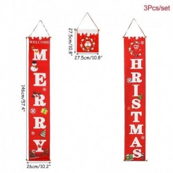 3db készlet - Karácsonyi díszek otthoni tornác jel dekoratív ajtószalaggal függő karácsonyi ünnepeket díszítő
