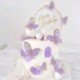 11db szett6 - 1Set Happy Birthday Cake Toppers Tortadekoráció Kézzel készített Butterfly Cupcake Topper Esküvői