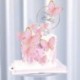 11db szett6 - 1Set Happy Birthday Cake Toppers Tortadekoráció Kézzel készített Butterfly Cupcake Topper Esküvői