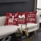 X03 - 45x45 cm-es vidám karácsonyi dekoráció otthoni Mikulás jávorszarvas párnahuzat karácsonyi dísz 2020 Navidad