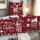 X08 - 45x45 cm-es vidám karácsonyi dekoráció otthoni Mikulás jávorszarvas párnahuzat karácsonyi dísz 2020 Navidad