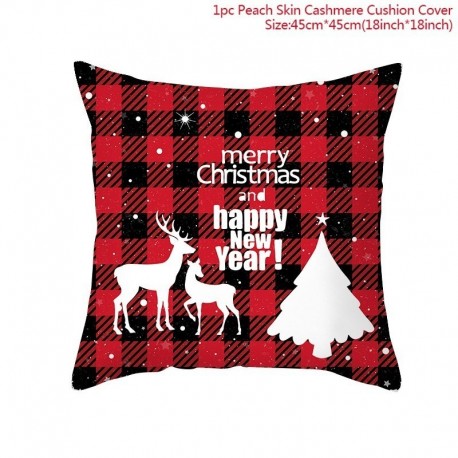 X15 - 45x45 cm-es vidám karácsonyi dekoráció otthoni Mikulás jávorszarvas párnahuzat karácsonyi dísz 2020 Navidad
