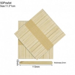 B05 - 50db természetes fából készült pálcika fagylaltbot gyermek DIY kézzel készített ház művészeti kézműves