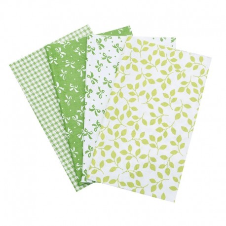 B03 - 4db 25x20cm pamut szövet virágmintás vegyes stílusú kézzel készített barkácsoló gyermekek gyerekeknek kiváló