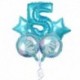 Szám6 készlet - 5db sellő téma party fólia léggömbök kis sellő léggömb gyerekek születésnapi party dekorációk