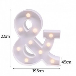 és - DIY LED levél éjszakai fény kreatív 26 angol ábécé száma elemlámpa romantikus esküvői party dekoráció