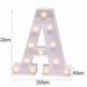 A - DIY LED levél éjszakai fény kreatív 26 angol ábécé száma elemlámpa romantikus esküvői party dekoráció