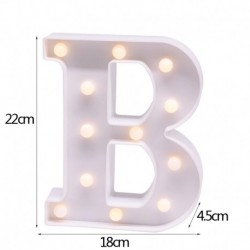 B - DIY LED levél éjszakai fény kreatív 26 angol ábécé száma elemlámpa romantikus esküvői party dekoráció