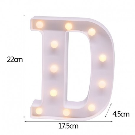 D - DIY LED levél éjszakai fény kreatív 26 angol ábécé száma elemlámpa romantikus esküvői party dekoráció