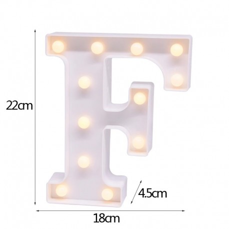 F - DIY LED levél éjszakai fény kreatív 26 angol ábécé száma elemlámpa romantikus esküvői party dekoráció
