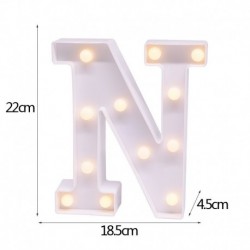 N - DIY LED levél éjszakai fény kreatív 26 angol ábécé száma elemlámpa romantikus esküvői party dekoráció