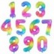 Szám3 készlet - 17db / szett sellő farokhéj léggömbök szivárvány szám fólia léggömb gyerekek születésnapi party