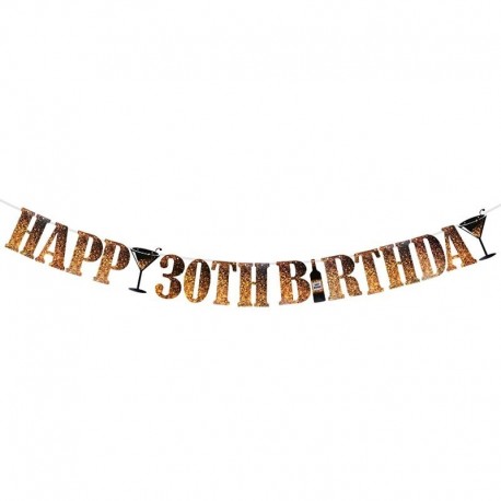 30-án - 18 30 40 50 arany boldog születésnapot transzparens sármány felnőtt gyerekek 1. születésnapi party dekoráció
