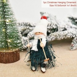 Stílus4 - Karácsonyfa díszek aranyos angyal baba lány sí medál fából készült Navidad újévi karácsonyfa díszek