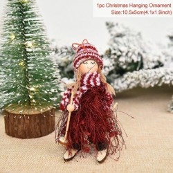 Stílus6 - Karácsonyfa díszek aranyos angyal baba lány sí medál fából készült Navidad újévi karácsonyfa díszek