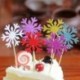 Rózsavörös - 10/20 / 40db aranyos hópogácsás cupcake topper zászlók boldog születésnapot dekoráció esküvői