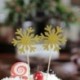 Rózsavörös - 10/20 / 40db aranyos hópogácsás cupcake topper zászlók boldog születésnapot dekoráció esküvői