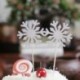 Rózsavörös - 10/20 / 40db aranyos hópogácsás cupcake topper zászlók boldog születésnapot dekoráció esküvői