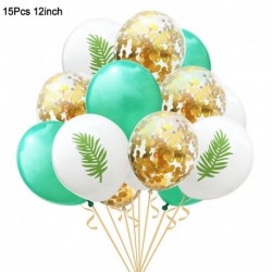 15db készlet8 - 1Set Flamingo ananász pálmalevél konfetti latex lufi Hawaii trópusi nyári születésnapi party