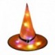 narancs - 1db Halloween boszorkány sapka LED-es izzó boszorkánykalapkal, lógó Halloween dekorációval