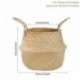 M-21cm - Kézzel készített tengeri fű fonott kosár rattan függő növény virágcserép piszkos mosoda kalapács tároló