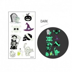 Stílus6 - 6db Halloween fényes tetoválás Ghost Taty gyerekek hamis tetoválás izzó sötét vízálló ideiglenes