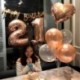 10 db - Rózsa arany lufi esküvői dekoráció rendezvény party szív léggömb fólia boldog születésnapot lufi léggömb
