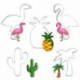 B - Flamingo Cookie Cutter keksz sajtó bélyegző cukor pépes sütemény barkácsolás sütőforma nyári születésnap hawaii